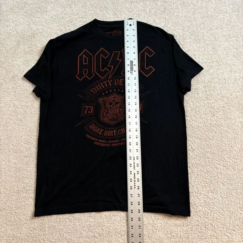 Liquid Blue AC/DC Dirty Deeds  Men T-Shirt Large Concert Tour‎ Rock Graphic Tee - Picture 5 of 8